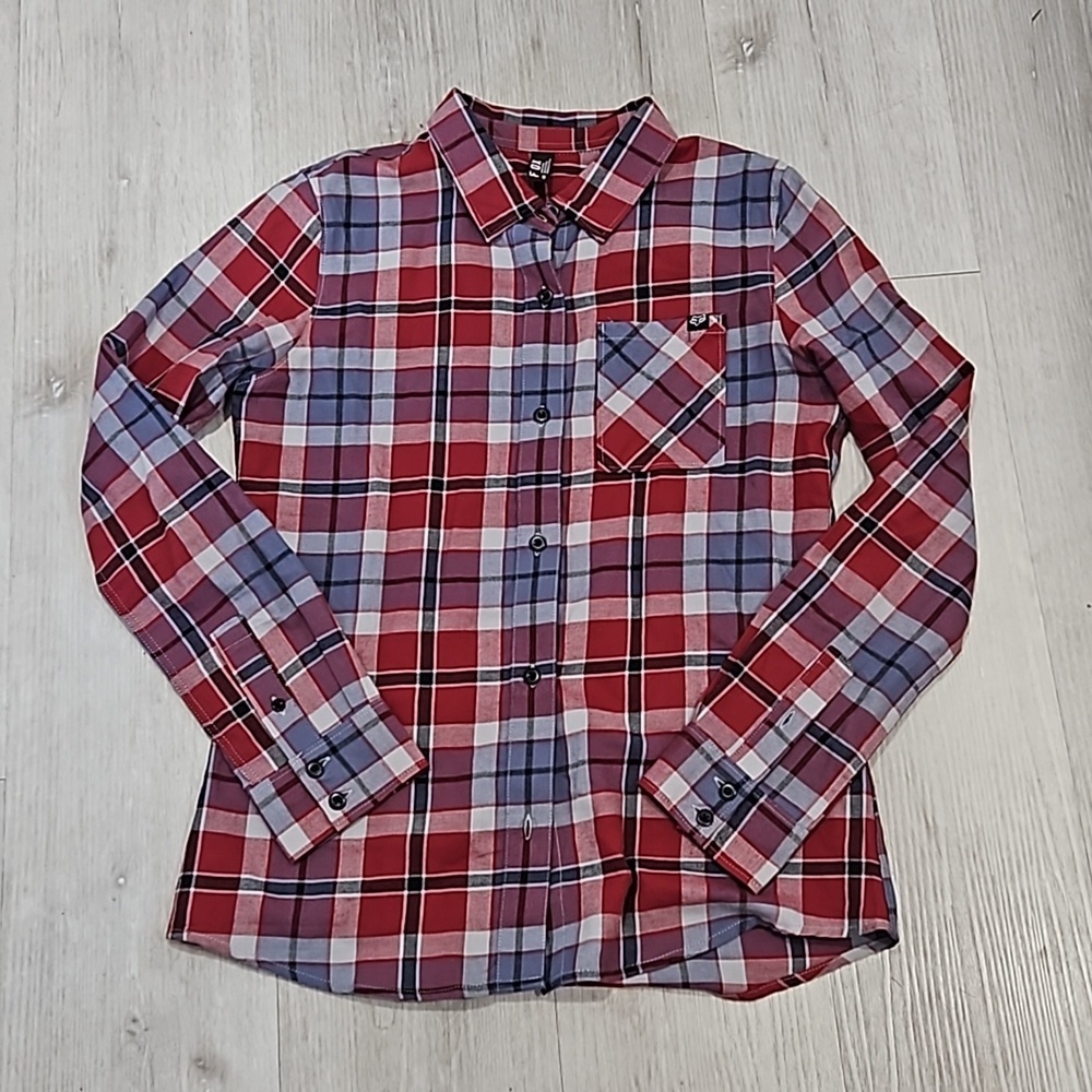 FOX Flannel Women's Long Sleeve Small Button Down